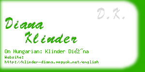 diana klinder business card